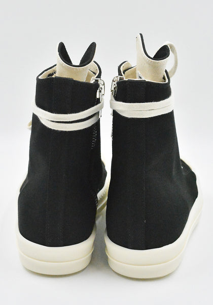 RICK OWENS DRKSHDW HI-TOP SNEAKERS BLACK/MILK SS26 | DOSHABURI Shop