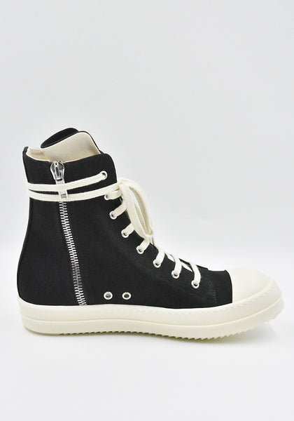 RICK OWENS DRKSHDW HI-TOP SNEAKERS BLACK/MILK SS26 | DOSHABURI Shop