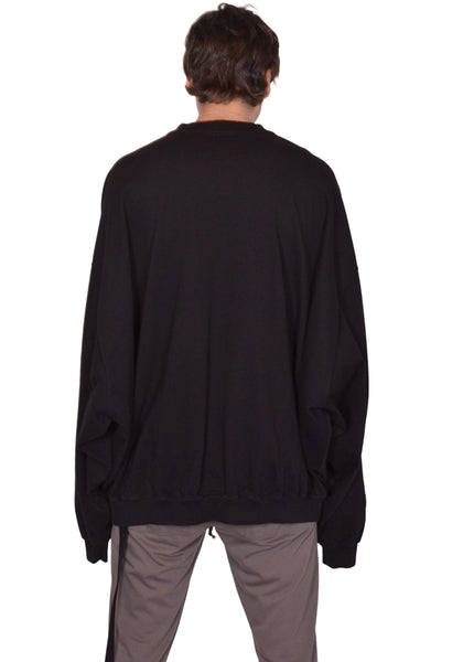 RICK OWENS DRKSHDW HUN CREWNECK SWEATSHIRT BLACK SS26 | DOSHABURI Shop