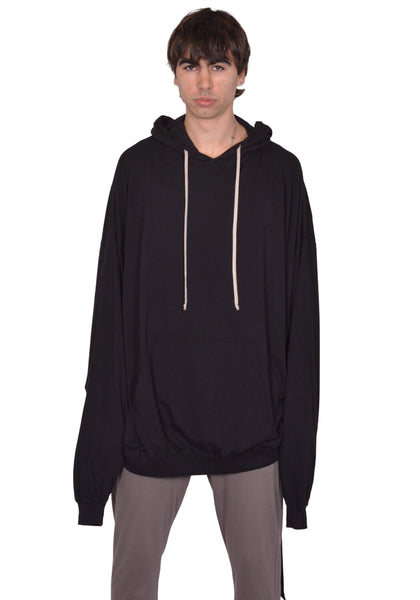 RICK OWENS DRKSHDW HUN HOODIE BLACK SS26 | DOSHABURI Online Shop