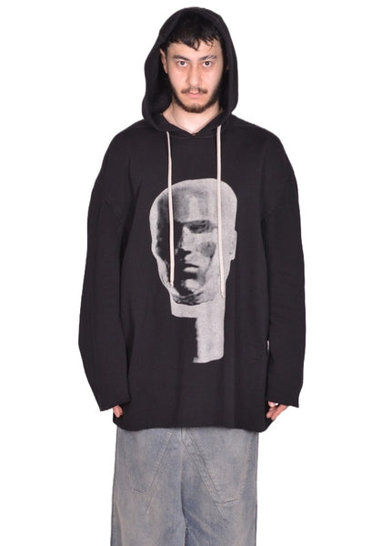 RICK OWENS DRKSHDW PETER HOODIE BLACK/PEARL FW25 | DOSHABURI Shop