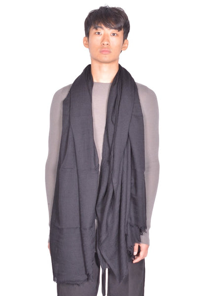 RICK OWENS EMILY SCARF BLACK FW26 | DOSHABURI Online Shop