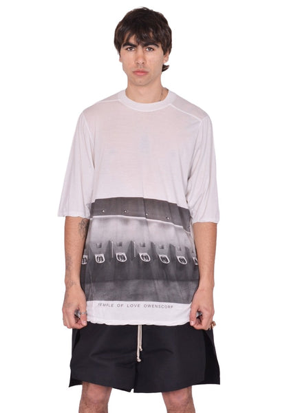 RICK OWENS JUMBO T-SHIRT MILK WASH SS26 | DOSHABURI Online Shop
