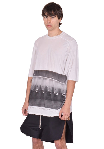 RICK OWENS JUMBO T-SHIRT MILK WASH SS26 | DOSHABURI Online Shop