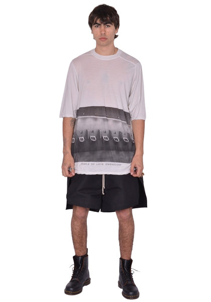 RICK OWENS JUMBO T-SHIRT MILK WASH SS26 | DOSHABURI Online Shop