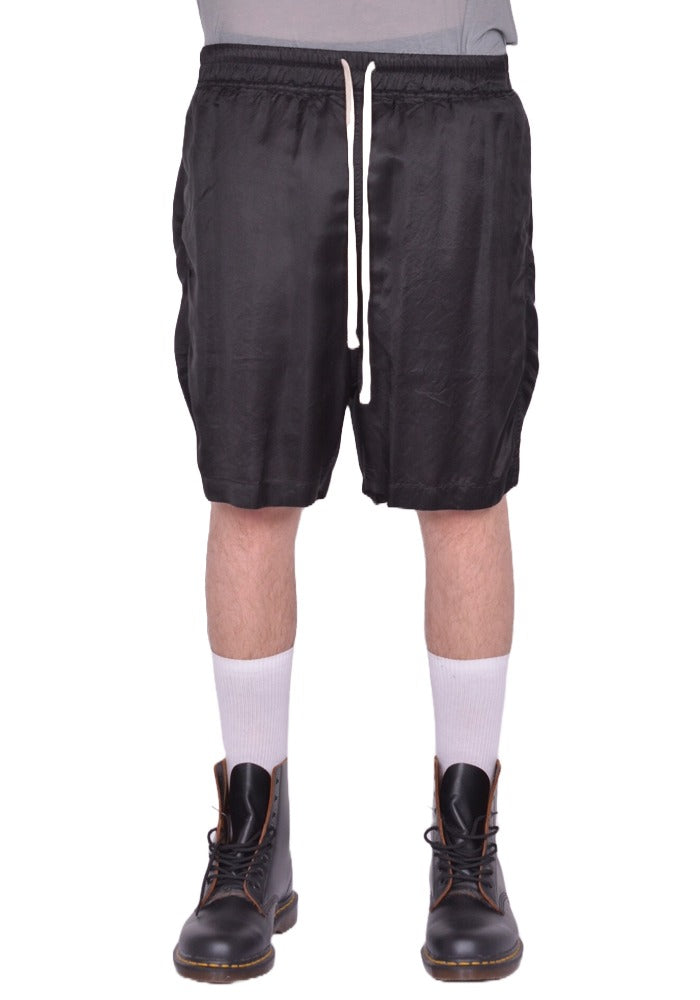 RICK OWENS MEN BOXER SHORTS CUPRO BLACK FW25 | DOSHABURI Shop