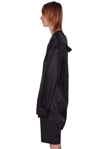 RICK OWENS MEN CONCORDIAN SHIRT BLACK SS26 | DOSHABURI Online Shop
