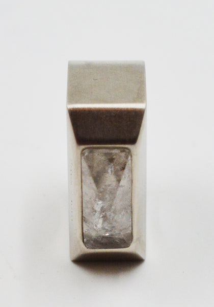 RICK OWENS MEN CRYSTAL PYRAMID RING PALLADIO FW25 | DOSHABURI Shop