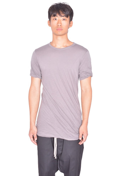 RICK OWENS MEN DOUBLE LAYERED T-SHIRT STEEL FW26 | DOSHABURI Shop