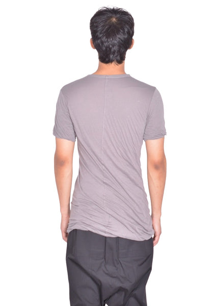 RICK OWENS MEN DOUBLE LAYERED T-SHIRT STEEL FW26 | DOSHABURI Shop