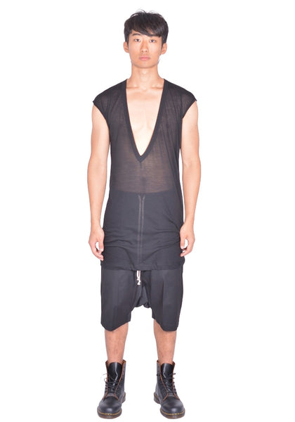 RICK OWENS MEN DYLAN T-SHIRT BLACK FW26 | DOSHABURI Online Shop