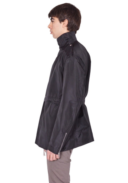 RICK OWENS MEN EMPLE CABAN JACKET BLACK SS26 | DOSHABURI Shop