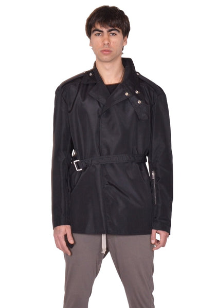 RICK OWENS MEN EMPLE CABAN JACKET BLACK SS26 | DOSHABURI Shop