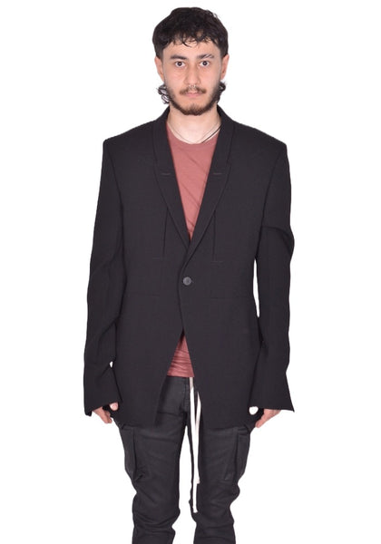 RICK OWENS MEN FOGPOCKET JACKET BLACK FW25 | DOSHABURI Shop