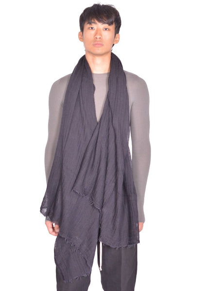 RICK OWENS MEN GIGLIO MEGA SCARF BLACK FW26 | DOSHABURI Shop