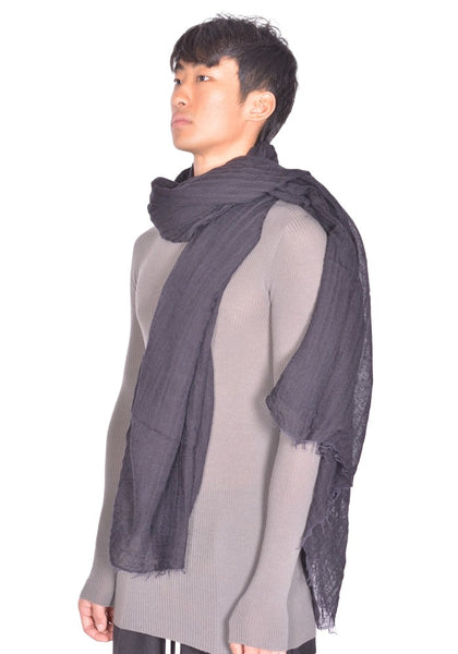 RICK OWENS MEN GIGLIO MEGA SCARF BLACK FW26 | DOSHABURI Shop