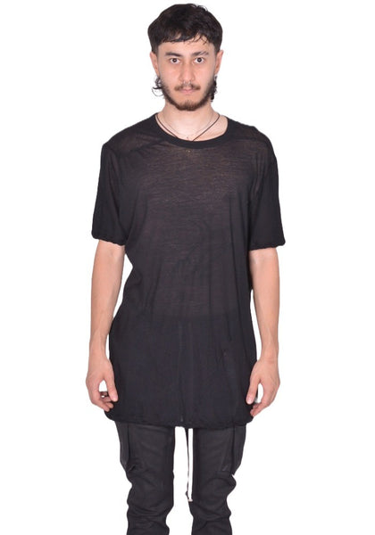 RICK OWENS MEN LEVEL T-SHIRT BLACK FW25 | DOSHABURI Online Shop