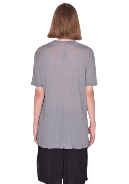 RICK OWENS MEN LEVEL T-SHIRT WASHED INDIGO FW25 | DOSHABURI shop