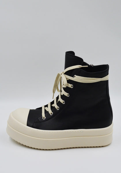 RICK OWENS MEN MEGA BUMPER SNEAKERS BLACK/MILK FW26 | DOSHABURI Shop
