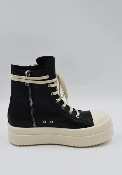 RICK OWENS MEN MEGA BUMPER SNEAKERS BLACK/MILK FW26 | DOSHABURI Shop