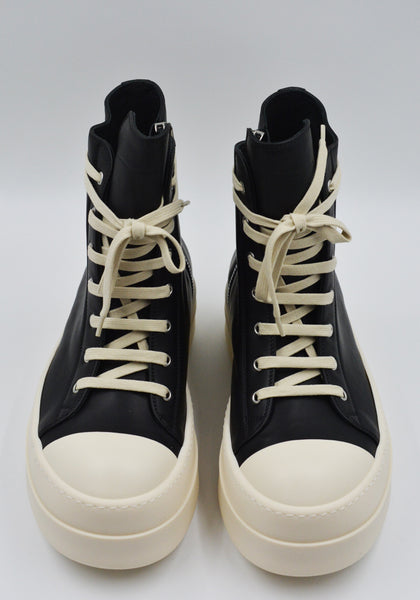 RICK OWENS MEN MEGA BUMPER SNEAKERS BLACK/MILK SS26 | DOSHABURI Shop
