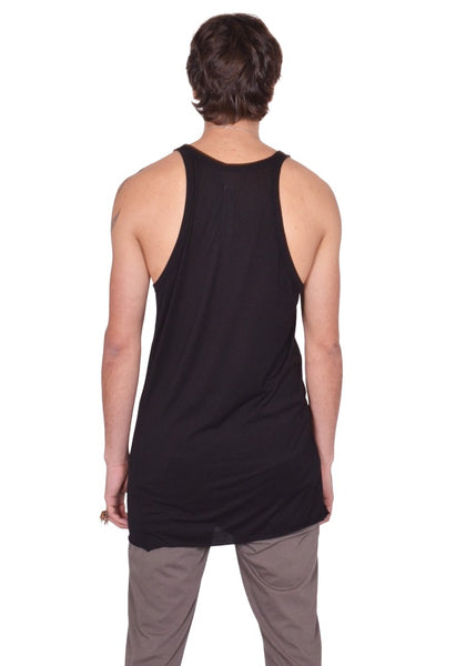 RICK OWENS MEN OPEN PONY TANKTOP BLACK SS26 | DOSHABURI Online Shop