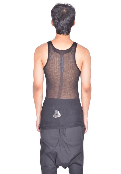 RICK OWENS MEN PONY TANKTOP BLACK FW26 | DOSHABURI Online Shop