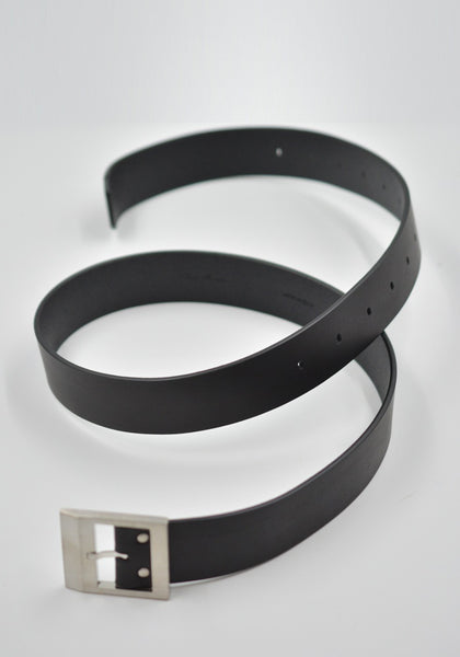 RICK OWENS MEN STOOGES LEATHER BELT BLACK FW26 | DOSHABURI Online Shop
