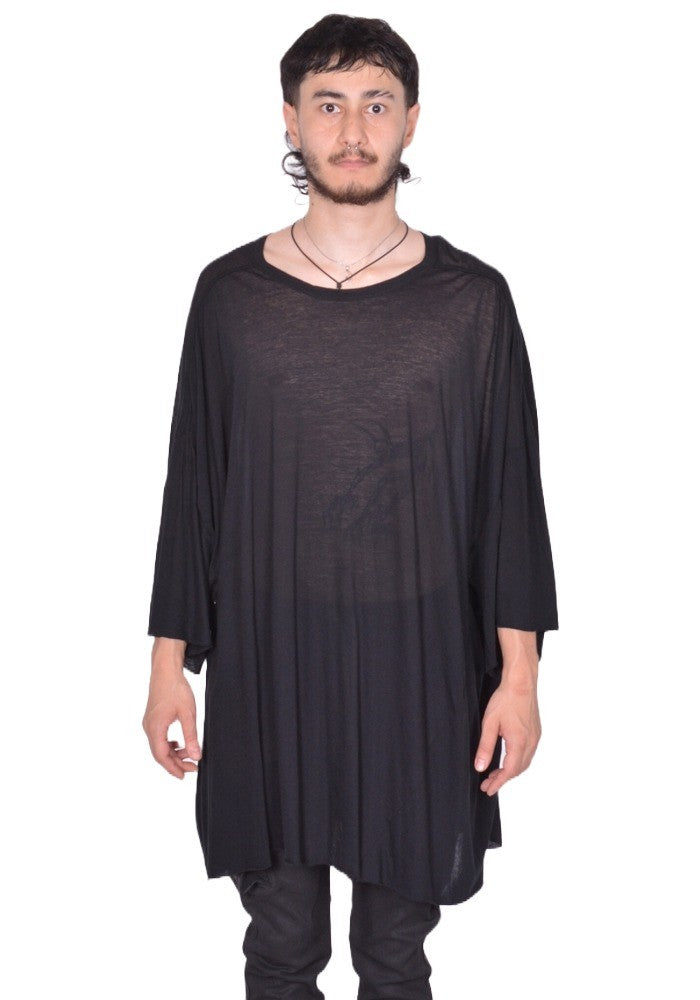 RICK OWENS MEN TOMMY T-SHIRT BLACK FW25 | DOSHABURI Online Shop