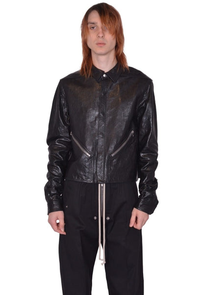RICK OWENS MEN TOUR ALICE SHIRT JACKET BLACK SS26 | DOSHABURI Shop
