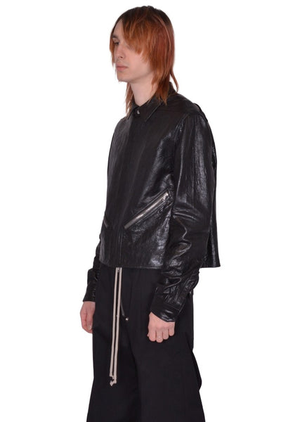 RICK OWENS MEN TOUR ALICE SHIRT JACKET BLACK SS26 | DOSHABURI Shop