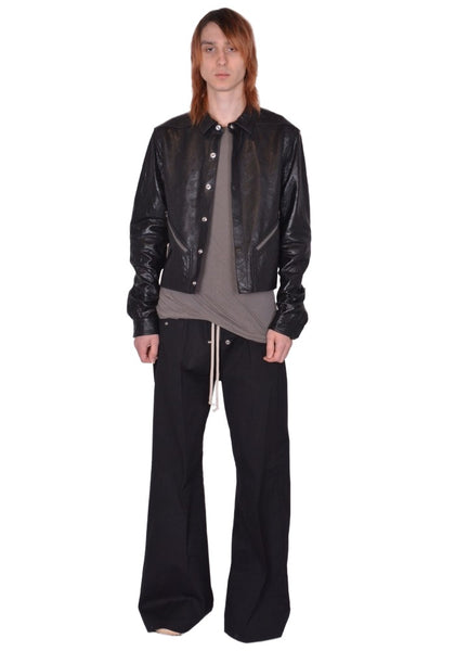 RICK OWENS MEN TOUR ALICE SHIRT JACKET BLACK SS26 | DOSHABURI Shop