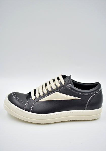 RICK OWENS MEN VINTAGE SNEAKERS BLACK/MILK FW26 | DOSHABURI Shop