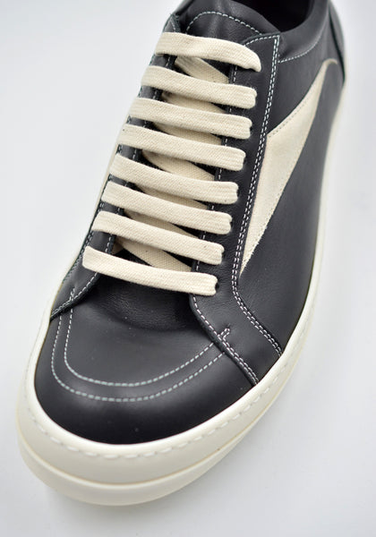 RICK OWENS MEN VINTAGE SNEAKERS BLACK/MILK FW26 | DOSHABURI Shop