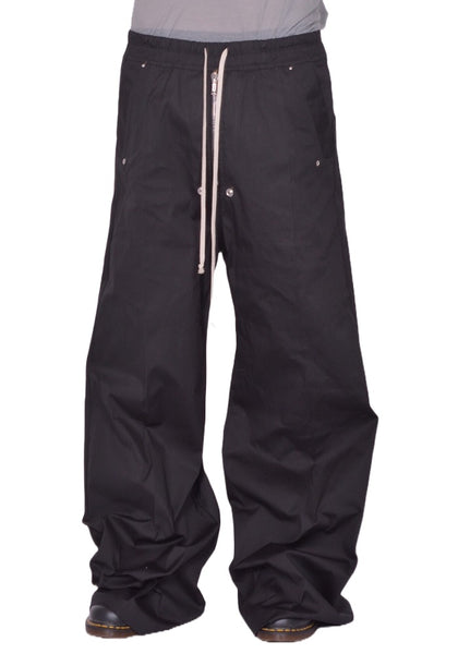 RICK OWENS MEN WIDE BELA PANTS BLACK SS26 | DOSHABURI Online Shop