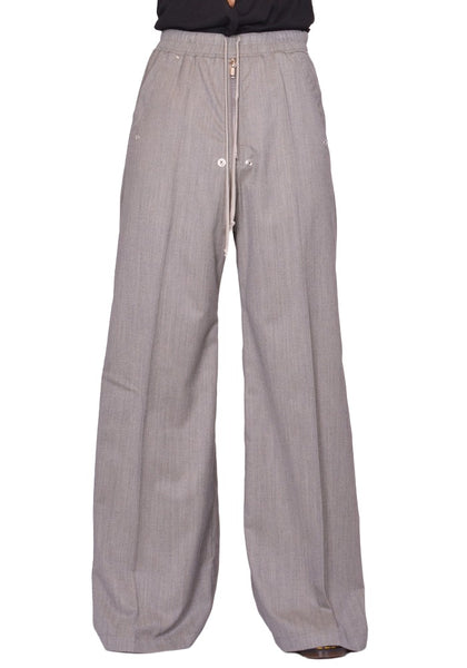 RICK OWENS MEN WIDE BELA PANTS GREY MELANGE SS26 | DOSHABURI Shop