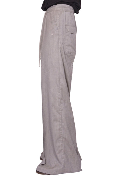 RICK OWENS MEN WIDE BELA PANTS GREY MELANGE SS26 | DOSHABURI Shop