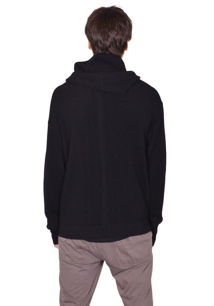 RICK OWENS MEN ZIPPED HOODIE BLACK SS26 | DOSHABURI Shop