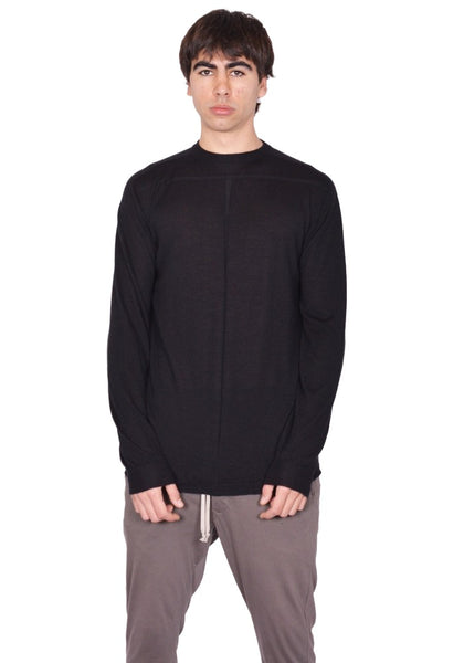 RICK OWENS OVERSIZED LEVEL KNIT SWEATER BLACK SS26 | DOSHABURI Shop