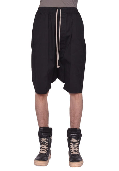 RICK OWENS RICK'S PODS SHORTS BLACK SS26 | DOSHABURI Shop