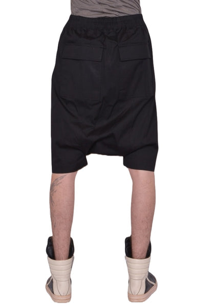 RICK OWENS RICK'S PODS SHORTS BLACK SS26 | DOSHABURI Shop
