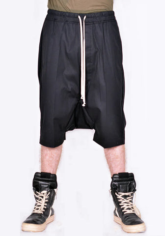 RICK OWENS RICK'S PODS SHORTS BLACK SS26 | DOSHABURI Shop