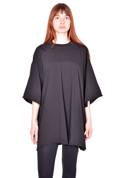 RICK OWENS TOMMY T-SHIRT BLACK FW26 | DOSHABURI Online Shop
