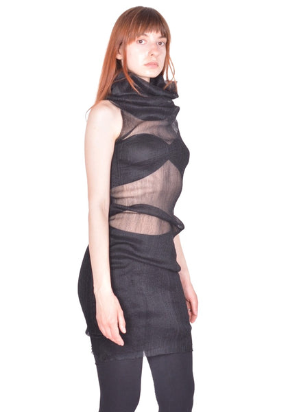 RICK OWENS TRANSPARENT TUBE 09 BLACK SS26 | DOSHABURI Online Shop