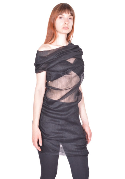RICK OWENS TRANSPARENT TUBE 09 BLACK SS26 | DOSHABURI Online Shop