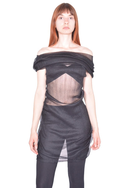RICK OWENS TRANSPARENT TUBE 09 BLACK SS26 | DOSHABURI Online Shop