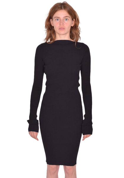 RICK OWENS WOMEN AL DRESS BLACK SS26 | DOSHABURI Online Shop