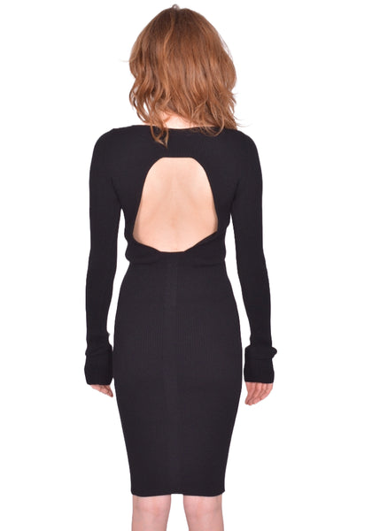 RICK OWENS WOMEN AL DRESS BLACK SS26 | DOSHABURI Online Shop