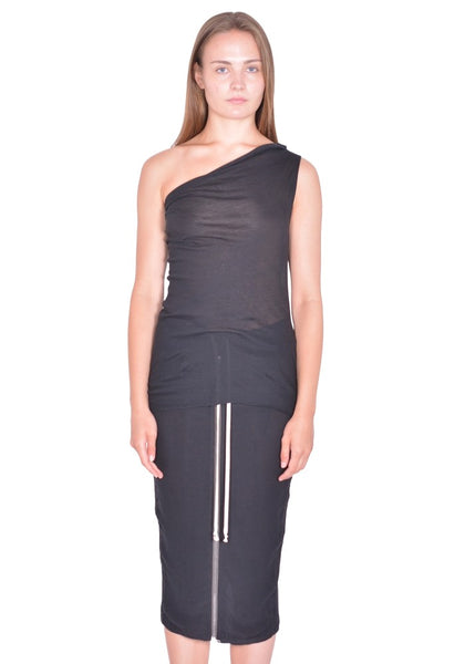 RICK OWENS WOMEN ATHENA TNAKTOP BLACK SS26 | DOSHABURI Online Shop