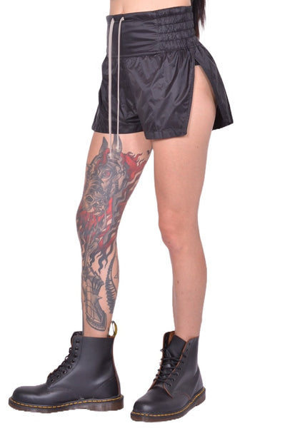 RICK OWENS WOMEN BOXING SHORTS BLACK FW25 | DOSHABURI Online Shop